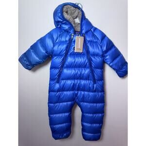 patagonia infant hi-loft down sweater Baby bunting Bayou Blue 3-6m NWT $180